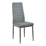 Set tavoline ngrënieje Balou-Parker pakoworld me 5 copë e zezë-gri D120x73cm