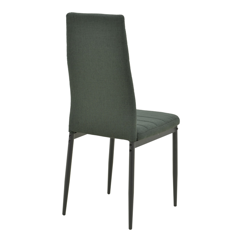 Tavolinë ngrënie Balou-Parker pakoworld set me 5 copë e zezë-pëlhurë antracit D120x73cm