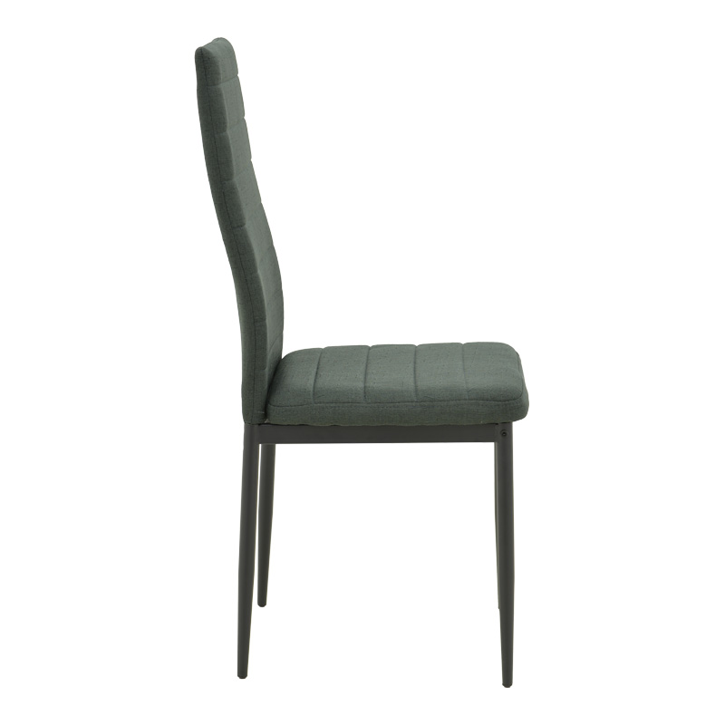 Tavolinë ngrënie Balou-Parker pakoworld set me 5 copë e zezë-pëlhurë antracit D120x73cm