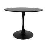 Tavolinë ngrënie Balou-Noor pakoworld set prej 5 MDF e zezë-bezhe D120x73cm