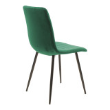 Tavolinë ngrënie Balou-Noor pakoworld set prej 5 MDF e zezë-jeshile D120x73cm