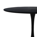Set tavoline ngrënieje Balou-Noor pakoworld prej 5 copësh MDF i zi-pëlhurë e zezë D100x73cm