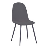 Set tavoline ngrënieje Bella-Balou pakoworld 5 copë MDF e zezë-kadife antracit D120x73cm