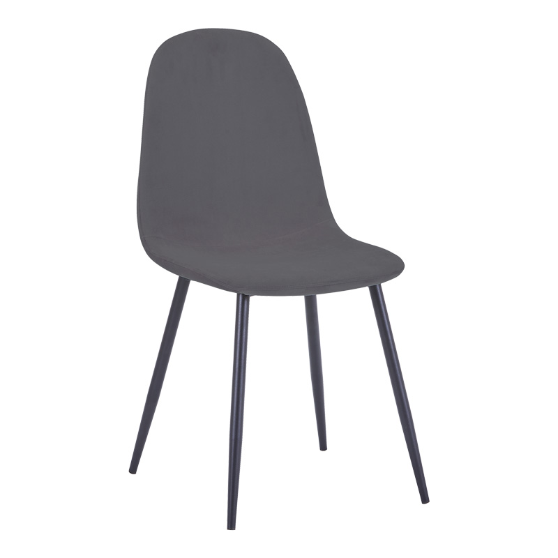 Set tavoline ngrënieje Bella-Balou pakoworld 5 copë MDF e zezë-kadife antracit D120x73cm