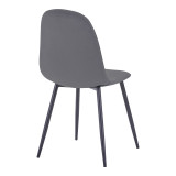 Set tavoline ngrënieje Bella-Balou pakoworld 5 copë MDF e zezë-kadife antracit D120x73cm