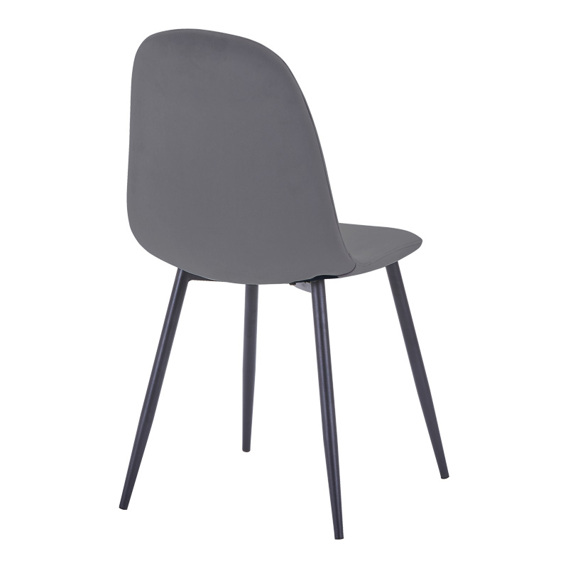 Set tavoline ngrënieje Bella-Balou pakoworld 5 copë MDF e zezë-kadife antracit D120x73cm