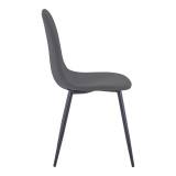 Set tavoline ngrënieje Bella-Balou pakoworld 5 copë MDF e zezë-kadife antracit D120x73cm