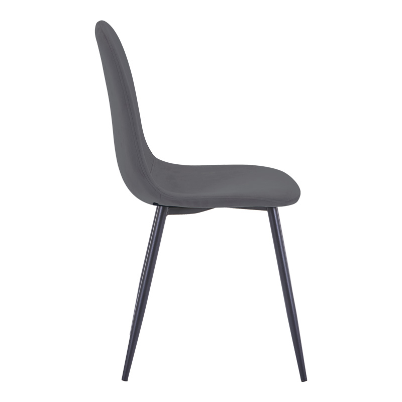 Set tavoline ngrënieje Bella-Balou pakoworld 5 copë MDF e zezë-kadife antracit D120x73cm