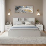 Set dhome gjumi Olympus i bardhë me krevat 140x200cm set me 3 copë