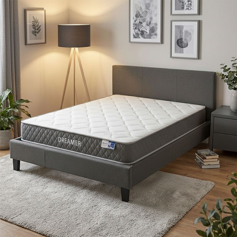 Krevat me dyshek Nevil-Dreamer pakoworld pëlhurë antracit 150x200cm