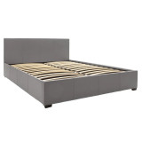 Krevat me dyshek dhe hapësirë magazinimi Norse-Dreamer pakoworld pu gri 160x200cm