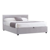 Krevat me dyshek dhe hapësirë magazinimi Molito-Dreamer pakoworld kadife gri 160x200cm