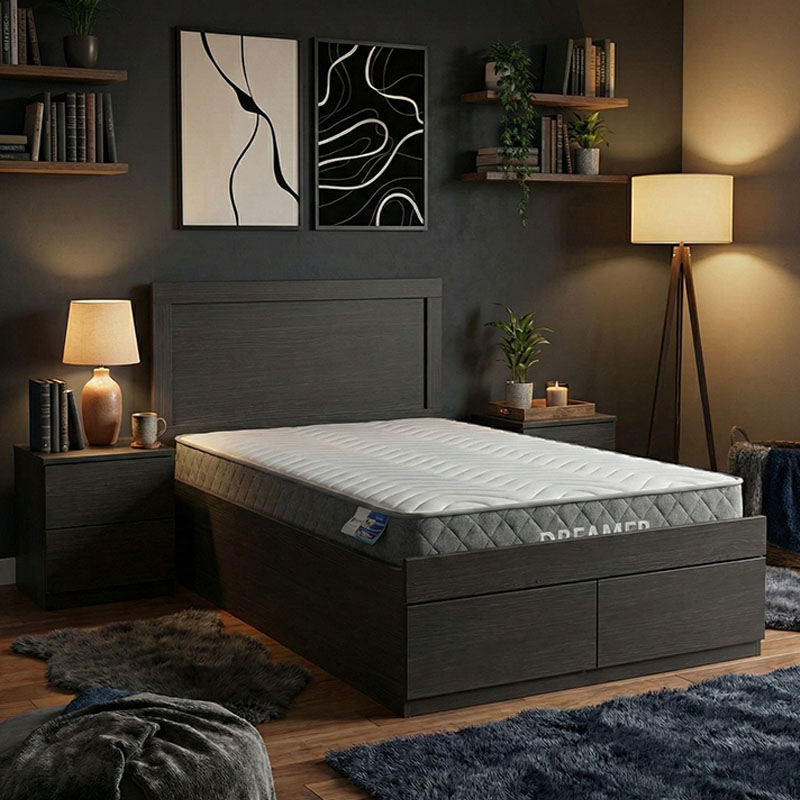 Shtrat me dyshek dhe sirtar Olympus-Dreamer pakoworld wenge 100x200cm