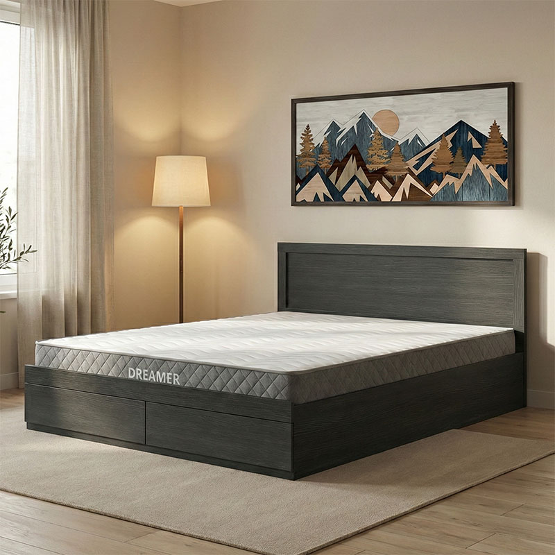 Shtrat me dyshek dhe sirtar Olympus-Dreamer pakoworld wenge 160x200cm