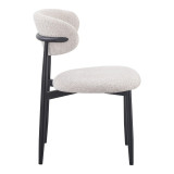 Dhomë ngrënie me karrige Folegio Cream dhe tavolinë Domonic Black D100x75cm Set prej 5 copësh