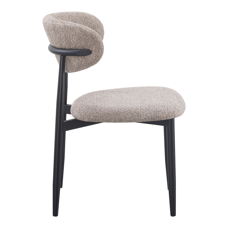 Set ngrënieje me karrige Folegio gri dhe tavolinë Domonic të zezë D100x75cm Set me 5 copë