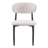 Dhomë ngrënie me karrige Folegio Cream dhe tavolinë Orbital Black D120x76cm Set prej 5 copësh