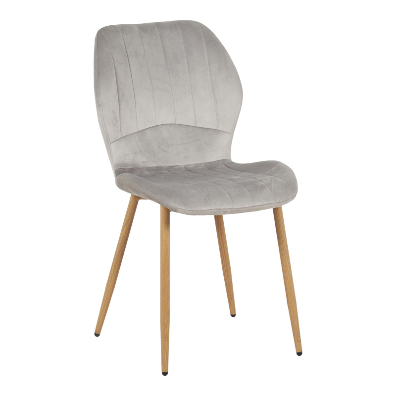 Dhomë ngrënie me karrige Jelour gri dhe tavolinë xhami Titta 120x70x75cm Set prej 5 copësh