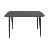 Set ngrënieje Heven Vista pakoworld set me 7 copë alumin i zi 120x70x72cm