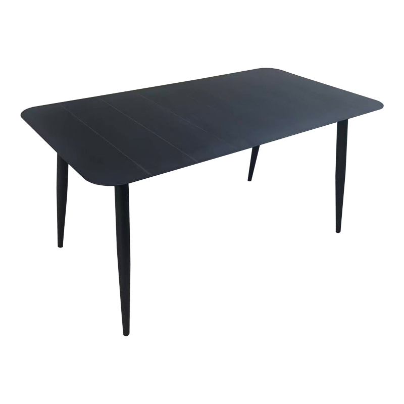 Set ngrënieje Heven Vista pakoworld set me 7 copë alumin i zi 150x80x72cm