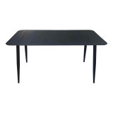 Set ngrënieje Heven Vista pakoworld set me 7 copë alumin i zi 150x80x72cm