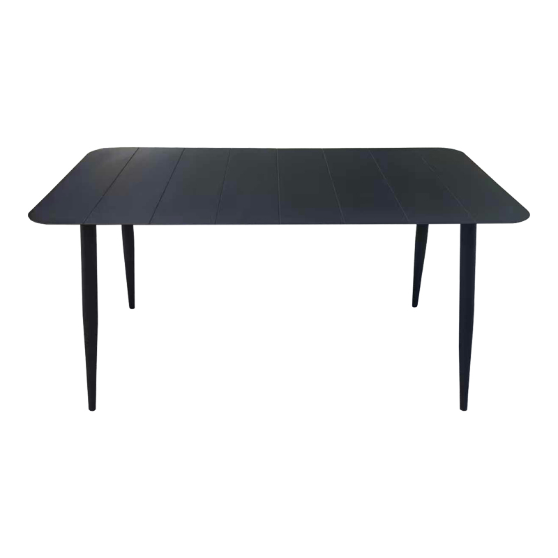 Set ngrënieje Heven Vista pakoworld set me 7 copë alumin i zi 150x80x72cm