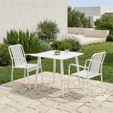 Set ngrënieje Heven Vista pakoworld set me 3 pjesë alumini i zi 80x80x72cm