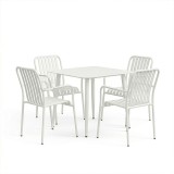 Set ngrënieje Heven Vista pakoworld set me 5 pjesë alumini i zi 80x80x72cm