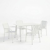 Set ngrënieje Heven Vista pakoworld set me 5 pjesë alumini i zi 120x70x72cm