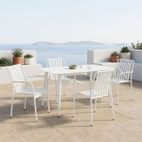 Set ngrënieje Heven Vista pakoworld set me 5 pjesë alumini i zi 120x70x72cm