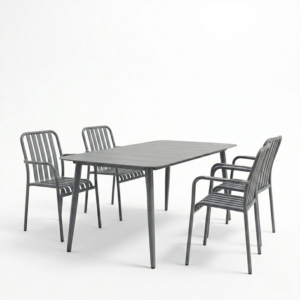 Set ngrënieje Heven Vista pakoworld set prej 5 copësh alumin antracit 150x80x72cm