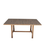 Tavolinë ngrënie Malibu pakoworld 9 copë dru masiv akacie 180x90x75cm