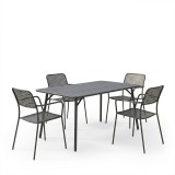 Moraja Federal pakoworld set prej 5 copësh metal i zi 140x80x72cm