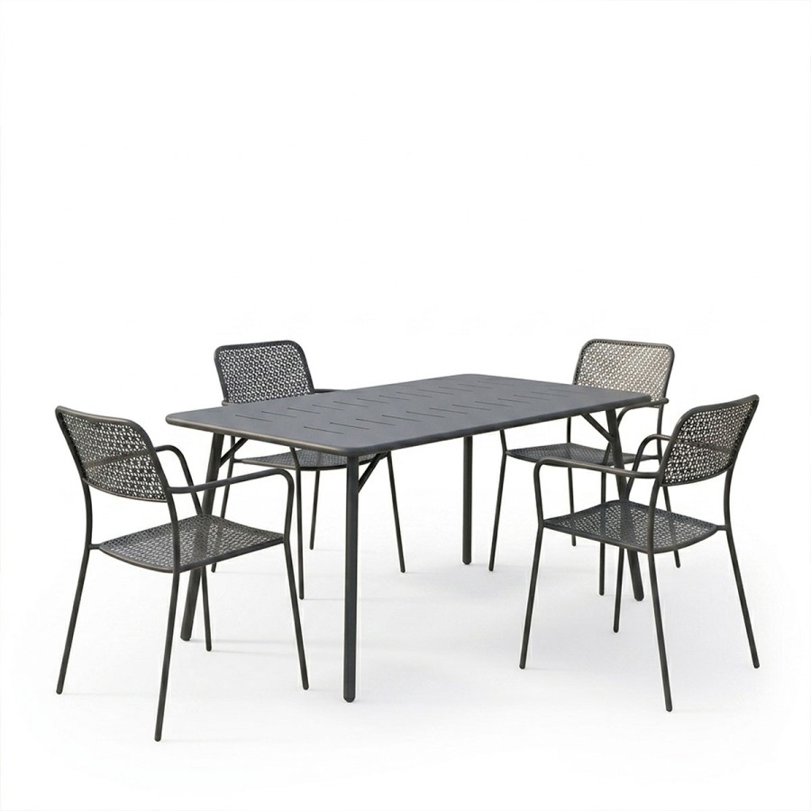 Moraja Federal pakoworld set prej 5 copësh metal i zi 140x80x72cm