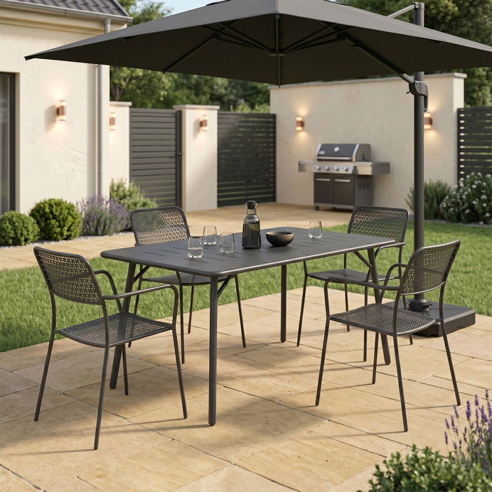 Moraja Federal pakoworld set prej 5 copësh metal i zi 140x80x72cm