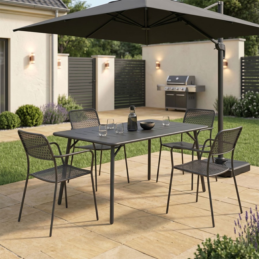 Moraja Federal pakoworld set prej 5 copësh metal i zi 140x80x72cm