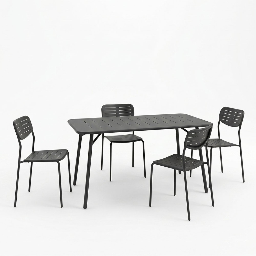 Moraja Deraby Ι pakoworld set prej 5 copash metal i zi 140x80x72cm