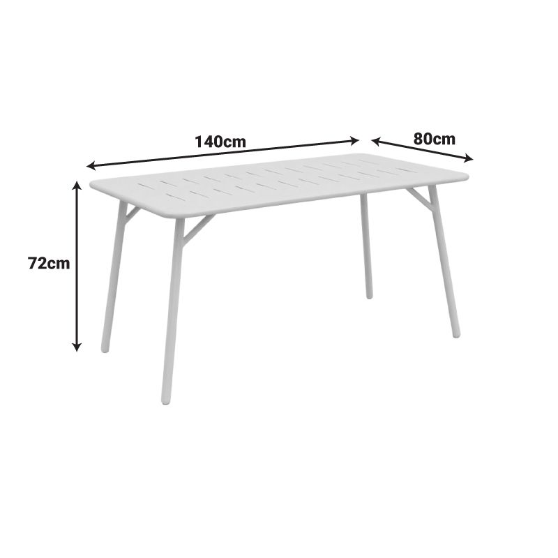Moraja Deraby Ι pakoworld set prej 5 copash metal i zi 140x80x72cm