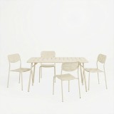 Moraja Deraby Ι pakoworld set prej 5 copash metal krem 140x80x72cm
