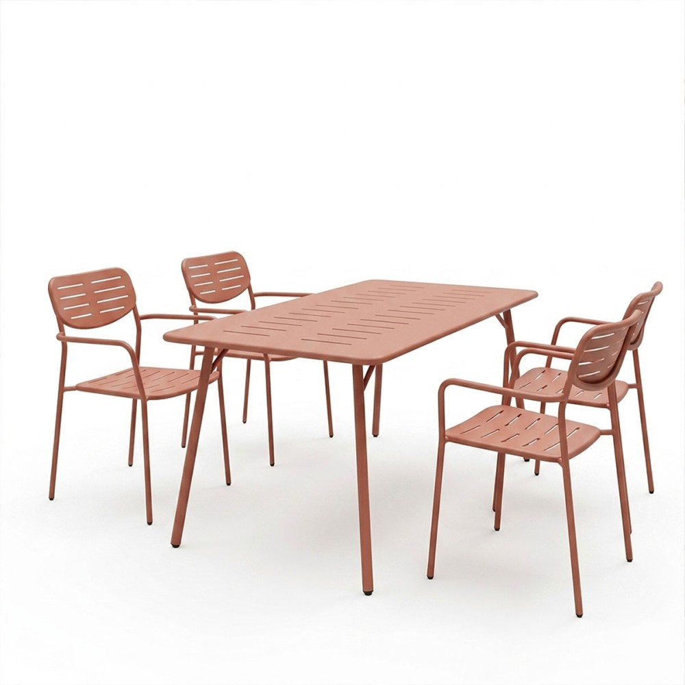 Moraja Deraby pakoworld set prej 5 copësh metal terrakote 140x80x72cm