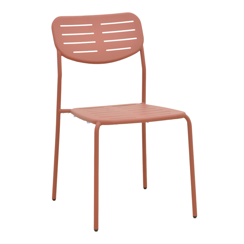 Set Moraja Deraby Ι pakoworld me 5 pjesë metal terrakote 140x80x72cm