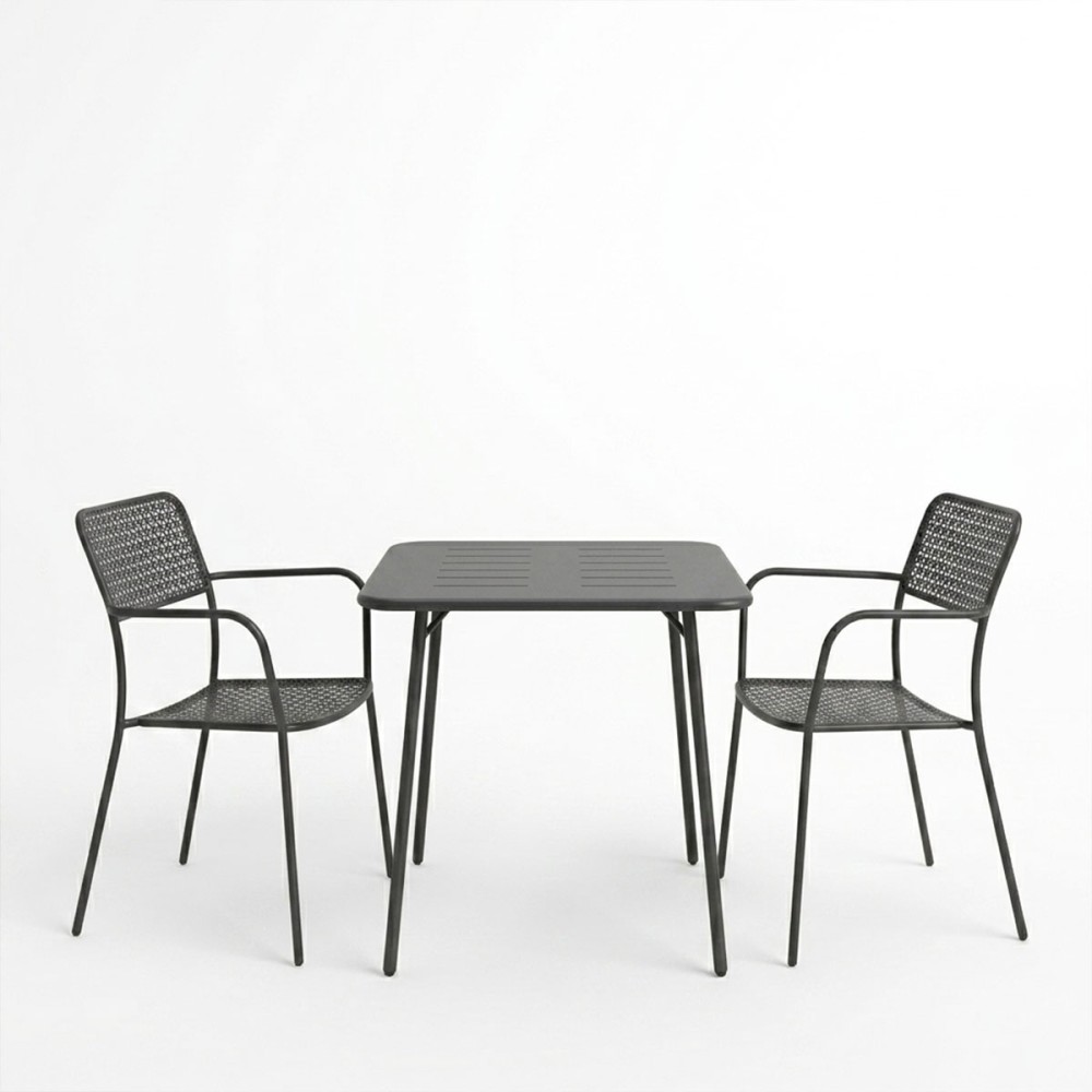 Moraja Federal pakoworld set prej 3 copësh metal i zi 70x70x73cm