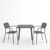 Moraja Federal pakoworld set prej 3 copësh metal i zi 70x70x73cm