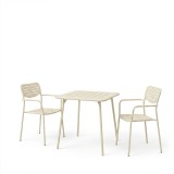 Set Moraja Deraby pakoworld me 3 pjesë metal krem 70x70x73cm