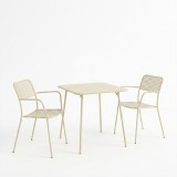 Moraja Federal pakoworld set prej 3 copësh metal krem 70x70x73cm