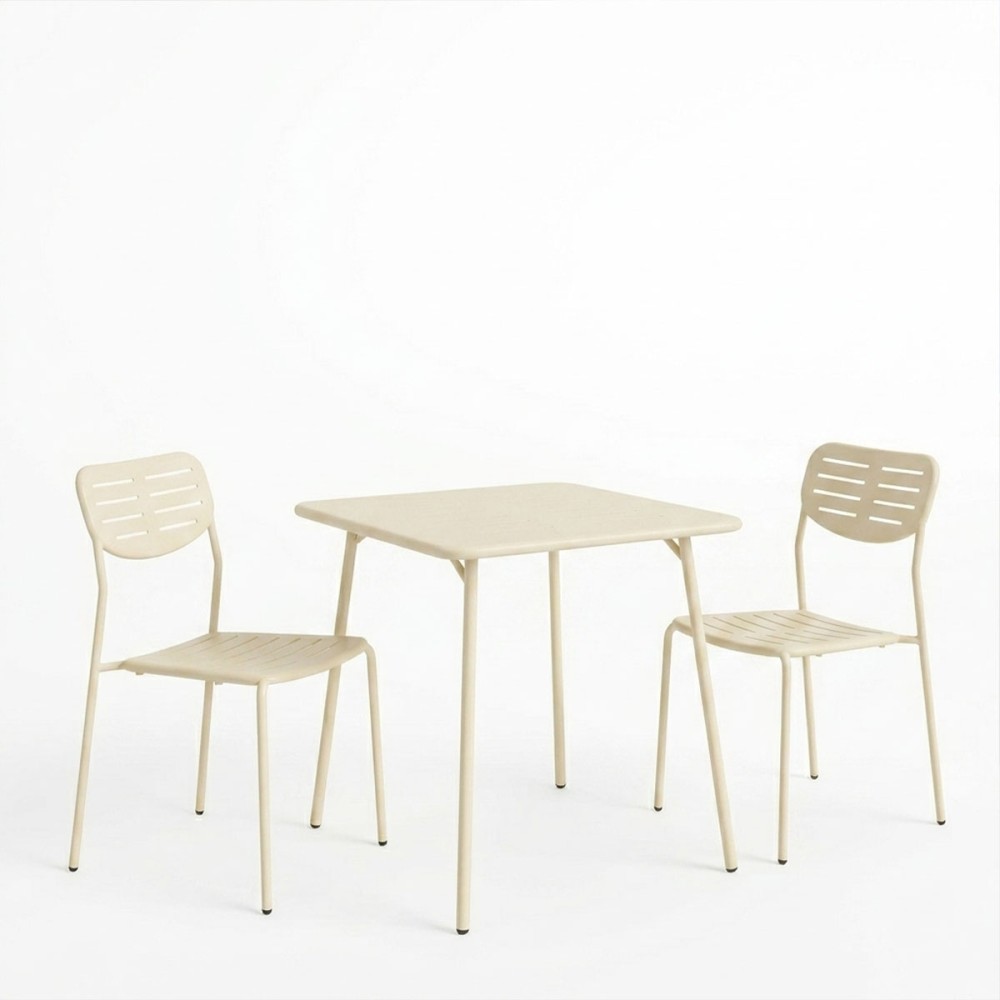 Moraja Deraby I pakoworld set prej 3 copësh metal kremi 70x70x73cm