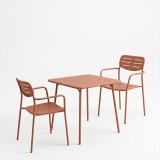 Moraja Deraby pakoworld set prej 3 copësh metal terrakote 70x70x73cm