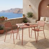 Moraja Federal pakoworld set prej 3 copësh metal terrakote 70x70x73cm
