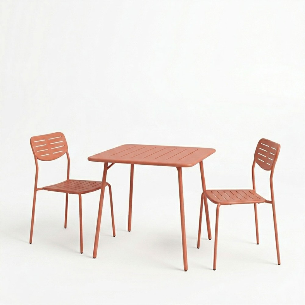 Set Moraja Deraby I pakoworld me 3 pjesë metal terrakotë 70x70x73cm