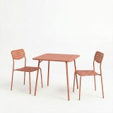 Set Moraja Deraby I pakoworld me 3 pjesë metal terrakotë 70x70x73cm
